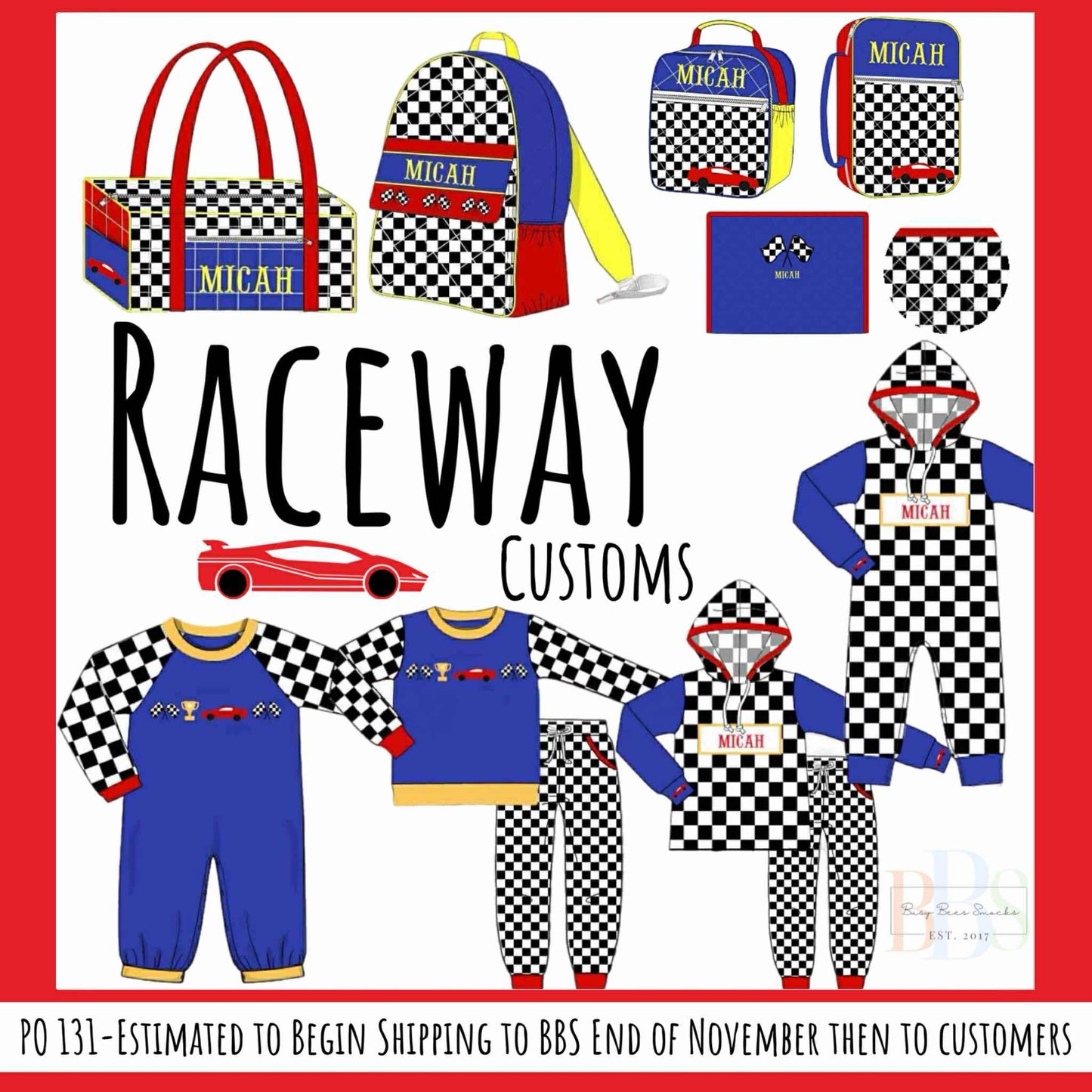 RTS: Raceway- Embroidered Jogger Set