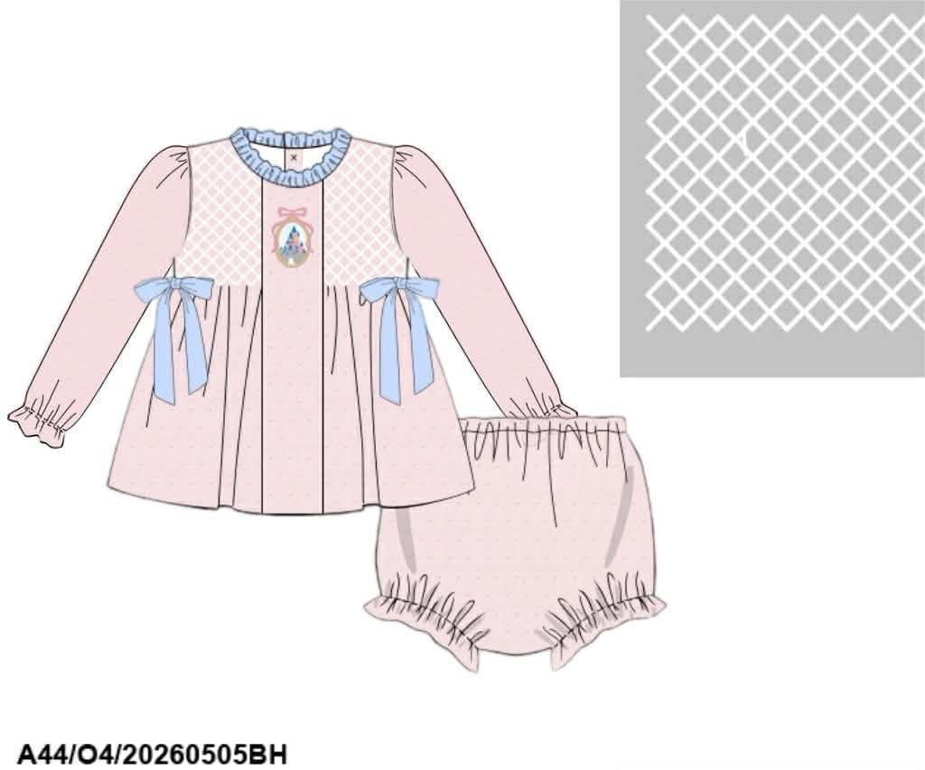 Pre Order 145: Wish Upon A Star- Girls Swiss Dot Bloomer Set