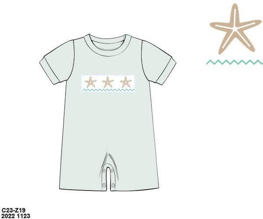 RTS: Sellers Starfish- Boys Knit Romper