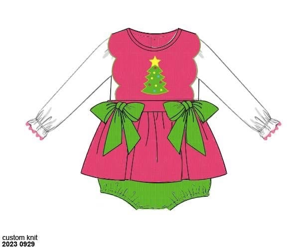 RTS: Corduroy Trees- Girls 2pc Bubble