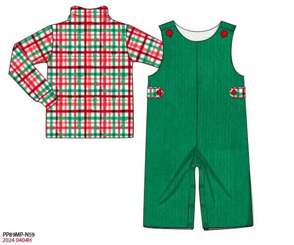 RTS: Holly Floral- Boys 2pc Corduroy Longall