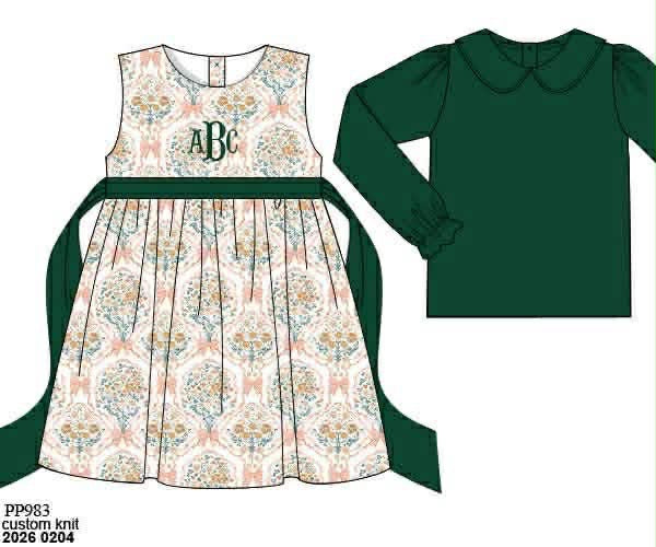 RTS: Fall Fancy- Girls Woven 2pc Dress