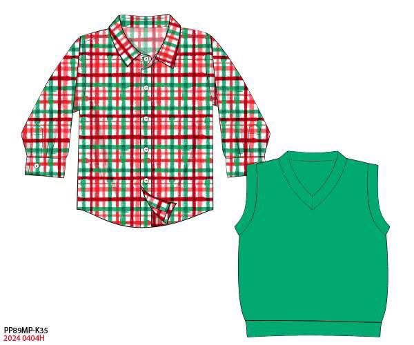 RTS: Holly Floral- Boys 2pc Vest Set