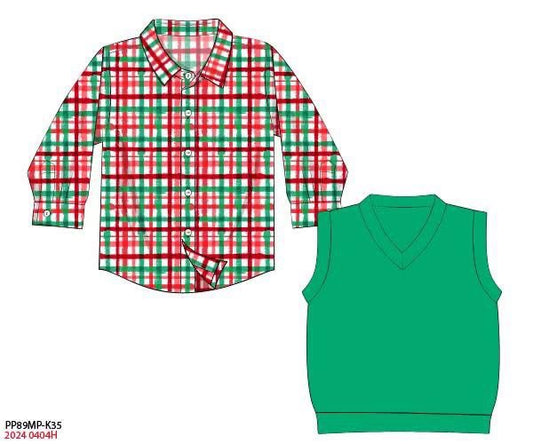 RTS: Holly Floral- Boys 2pc Vest Set