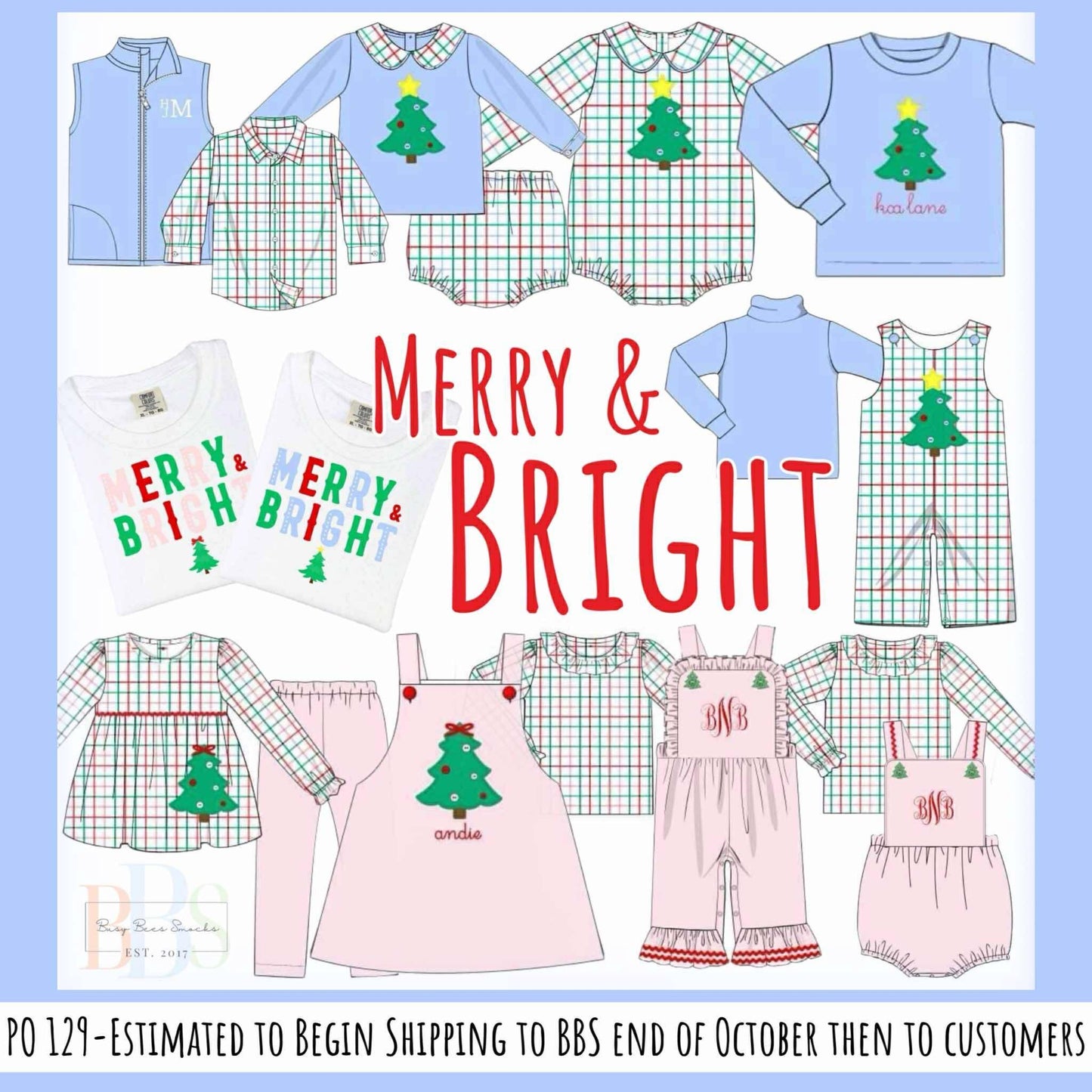RTS: Merry & Bright- Girls Knit Bubble