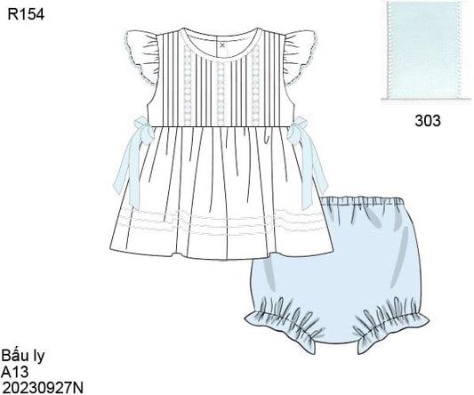 RTS: Timeless Spring- Girls Woven Heirloom Bloomer Set