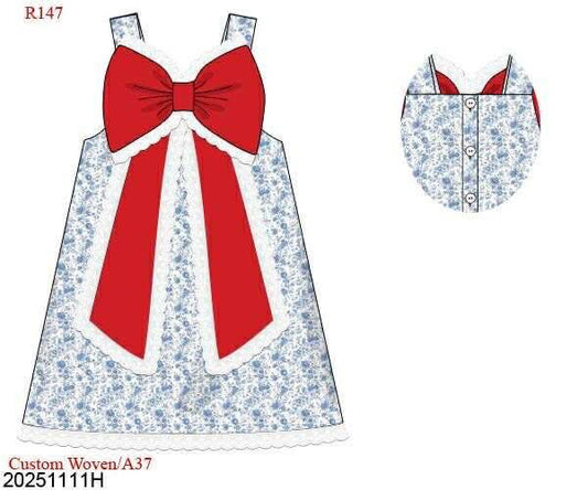 Pre Order 137: Brentwood Floral- Girls Woven Dress
