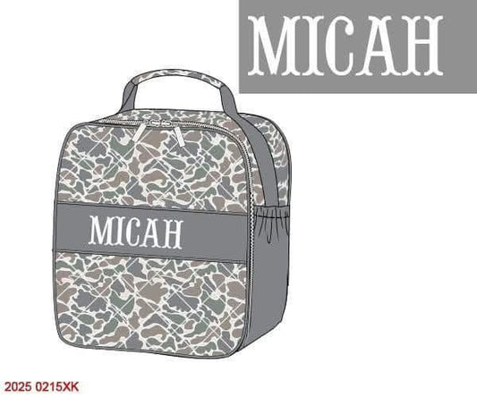 Pre Order 139: Causey Camo- Smocked Lunchbox