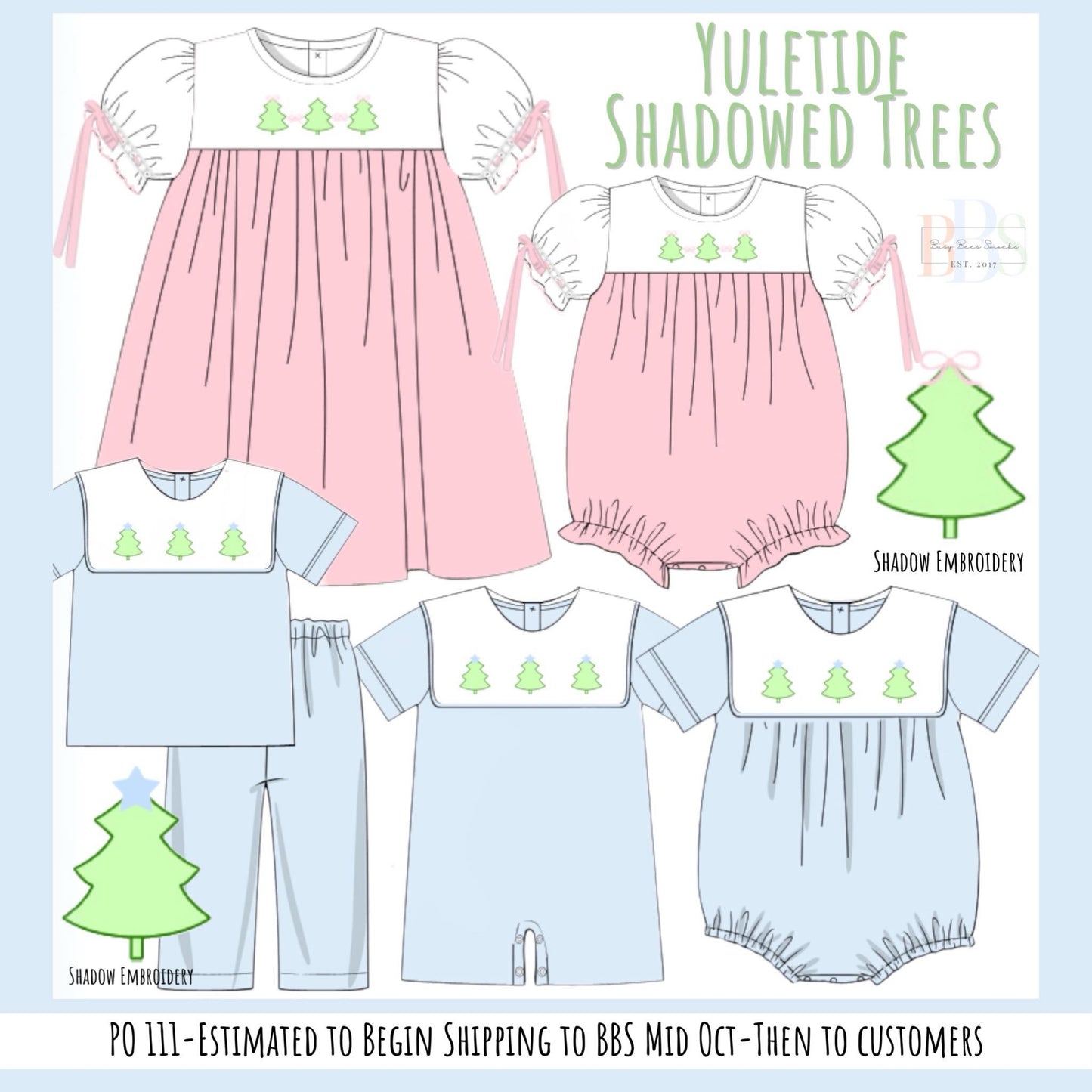 RTS: Yuletide Shadowed Trees- Girls Woven Dress
