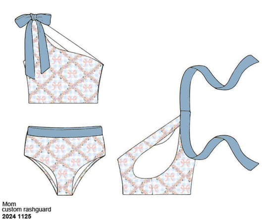 RTS: Bradford Bows- Mom 2pc Rash Guard Swim