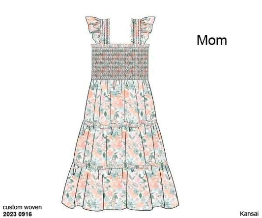 Pre Order 133: Finlee Flashback- Mom/Mini Woven Midi Dress