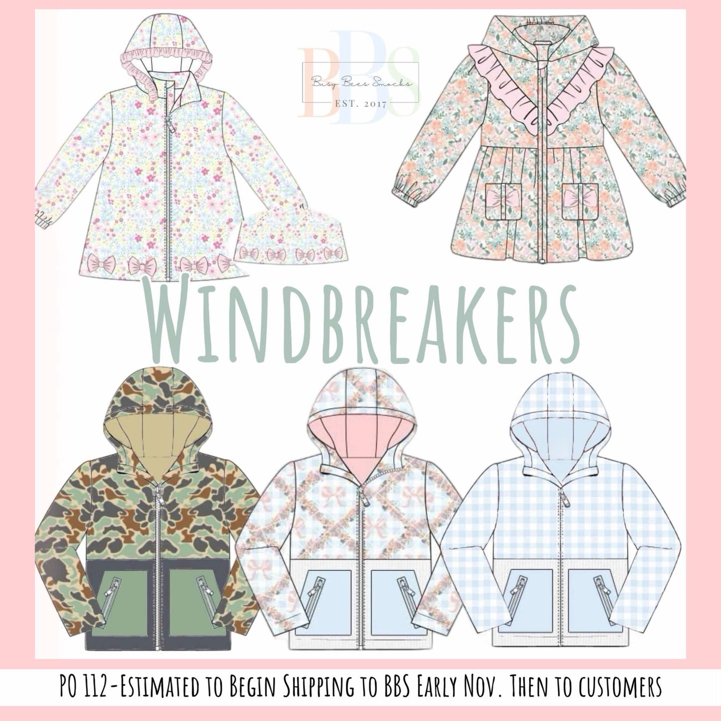 RTS: Windbreakers- Girls Bradford Bows Jacket