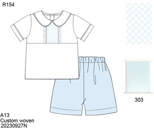 RTS: Timeless Spring- Boys Woven Heirloom Short Set