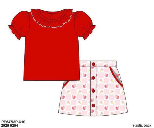 RTS: Teachers Pet- Girls Knit Skort Set