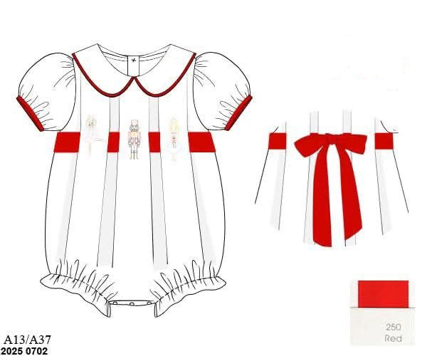 RTS: Nutcracker Stitch- Girls Embroidered Bubble