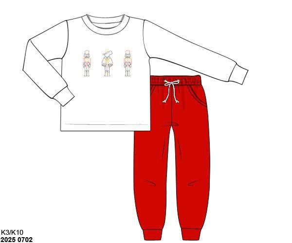 RTS: Nutcracker Stitch- Boys Knit Jogger Set