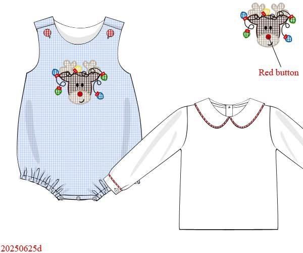 RTS: Ric-Rac Rudolph- Boys 2pc Woven Bubble