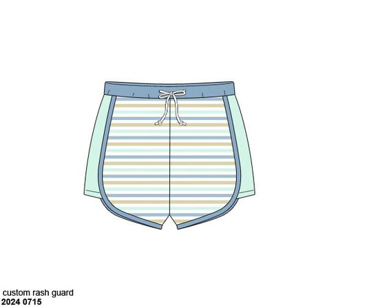 RTS: Seagrove Stripe- Boys Striped Woven Swim Shorties