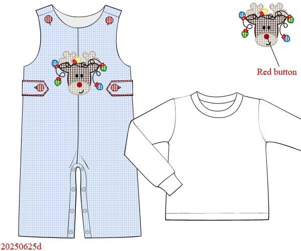 RTS: Ric-Rac Rudolph- Boys 2pc Longall