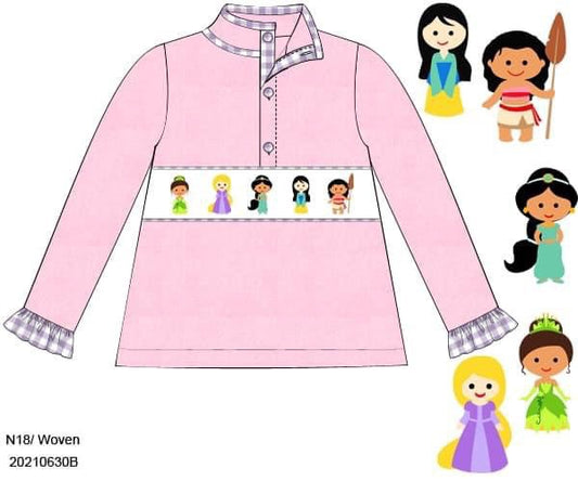 Customer Choice Pre Order 1: Girls Smocked Princess Fleece Pullover