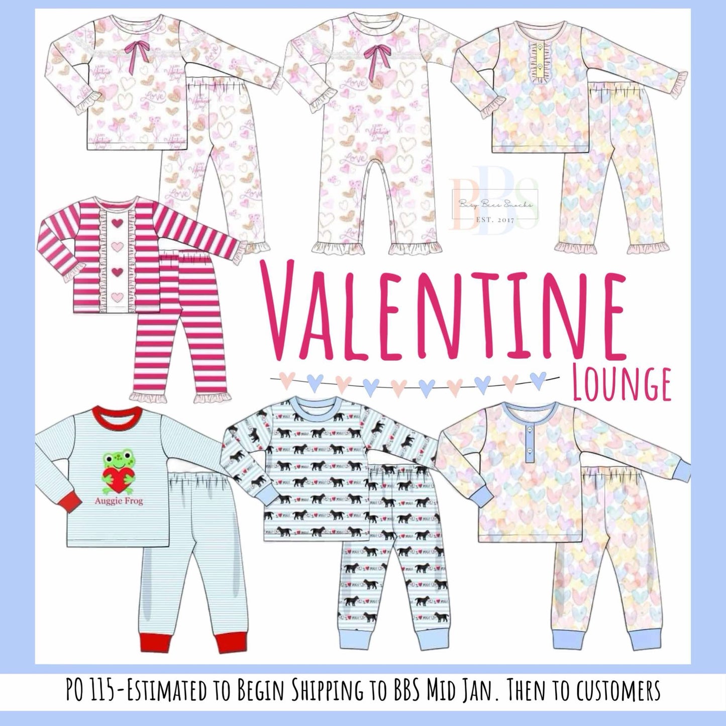 RTS: Valentine Lounge- Heart Puppy Boys 2pc Knit Set