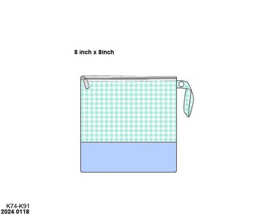 RTS: Mint Gingham Luggage- Everything Bag