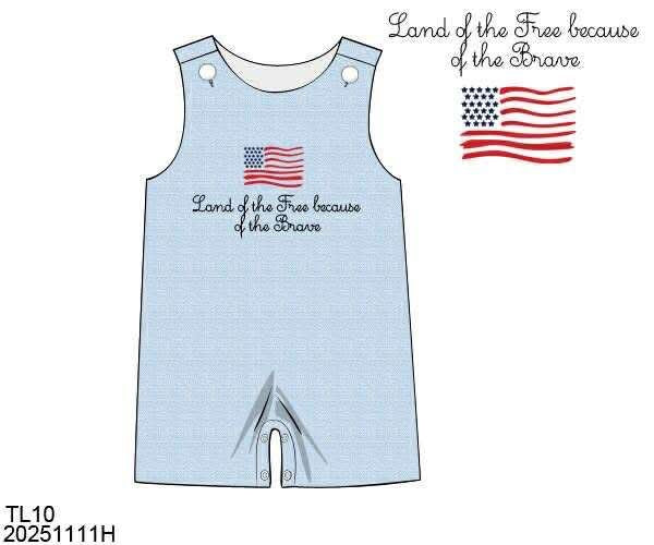 Pre Order 137: Land of the Free- Boys Woven Shortall