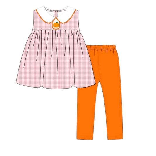 Pre Order 141: Hattie Pumpkins- Girls Knit Legging Set