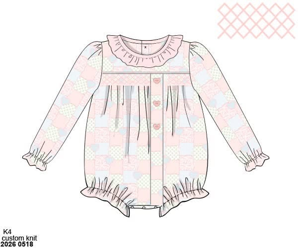 Pre Order 147: Be Mine- Girls Knit Bubble