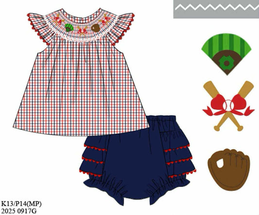 RTS: Field of Dreams- Girls Knit Bloomer Set
