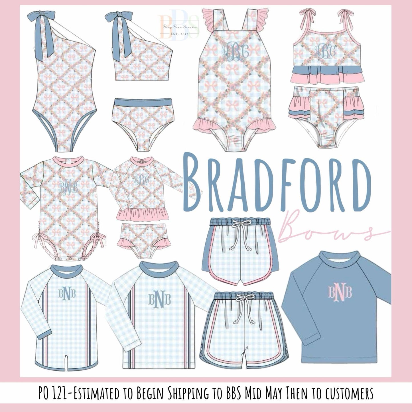 RTS: Bradford Bows- Girls 1pc Long Sleeve Rash Guard Swim