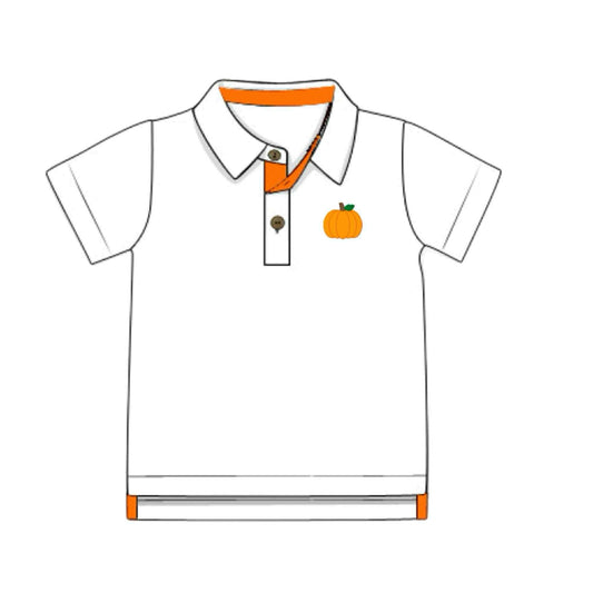 Pre Order 141: Hattie Pumpkins- Boys Knit Polo