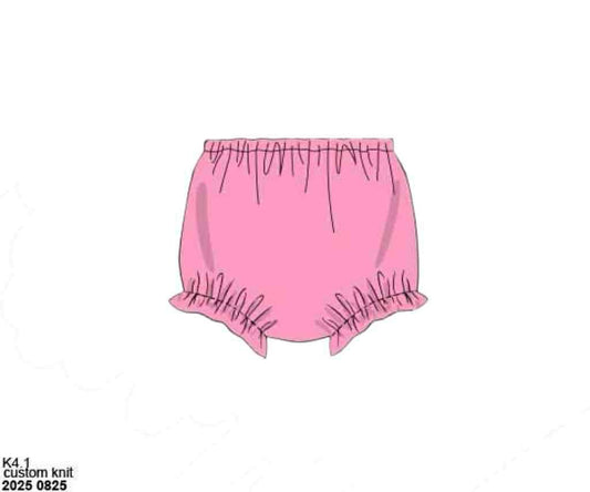 Pre Order 132: Girls Knit Bottoms- Dark Pink Bloomers