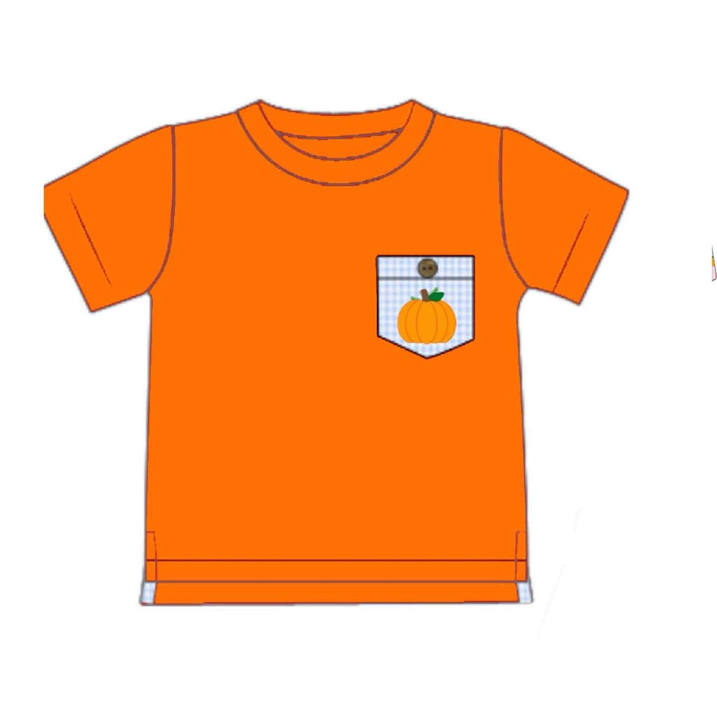 Pre Order 141: Hattie Pumpkins- Boys Knit Pocket Shirt