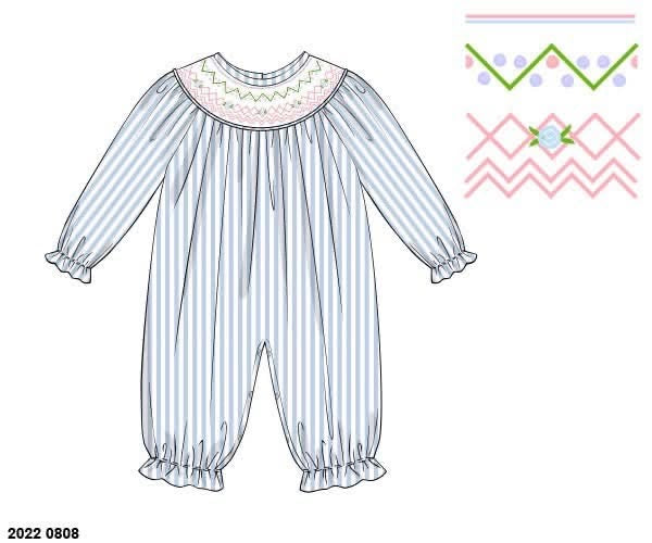 Pre Order 147: Geo Stripes- Girls Knit Romper
