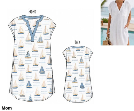 Pre Order 152: Sail Away- Mom/Mini Knit Cover Up