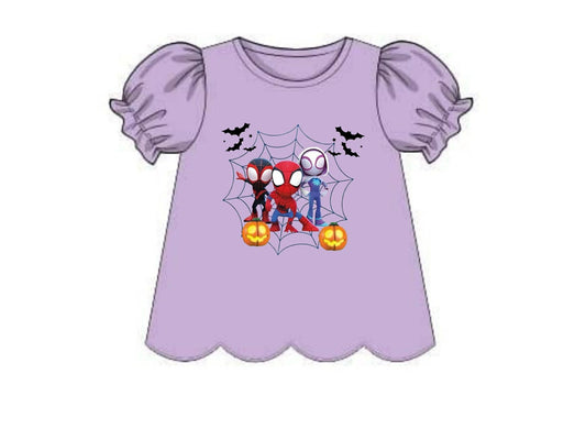 RTS: Halloween Shirt Only- Spider Friends Girls Shirt