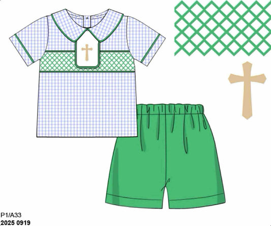 RTS: Sweet Grace- Boys Woven Short Set