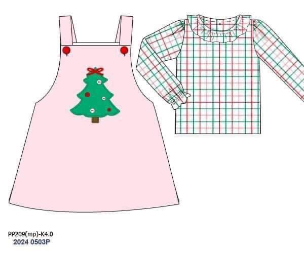 RTS: Merry & Bright- Girls Knit Dress