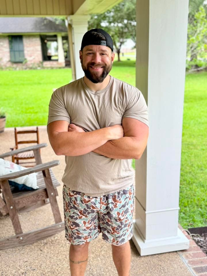 RTS: Camo Swim- Dad/Mini Woven Traditional Swim Shorts
