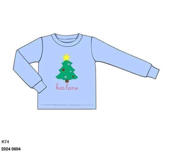 RTS: Merry & Bright- Boys Knit Shirt (No Monogram)