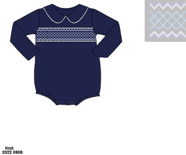 Pre Order 147: Geo Stripes- Boys Knit Bubble
