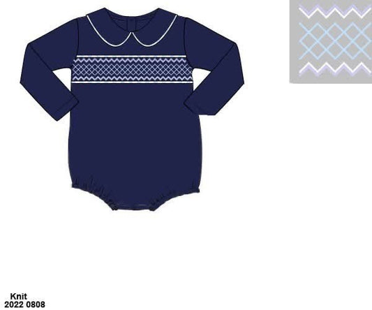 Pre Order 147: Geo Stripes- Boys Knit Bubble