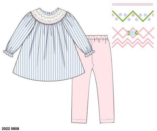 Pre Order 147: Geo Stripes- Girls Knit Legging Set