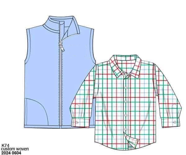 RTS: Merry & Bright- Boys 2pc Vest Set (No Monogram)