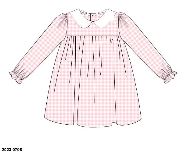 RTS: Gingham Basics- Girls Knit Dress