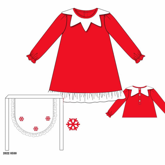 RTS: Santa's Little Helpers- Girls 2pc Knit Gown