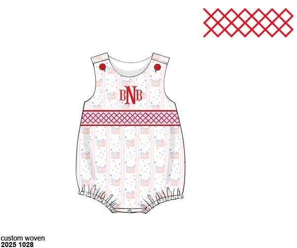 Pre Order 137: Let Freedom Ring- Boys Woven Bubble