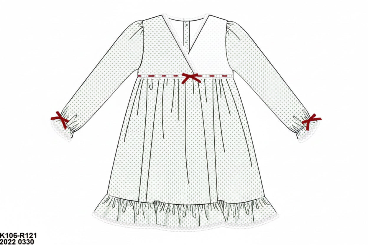 RTS: Family Lounge- Bitty Dot Girls Gown