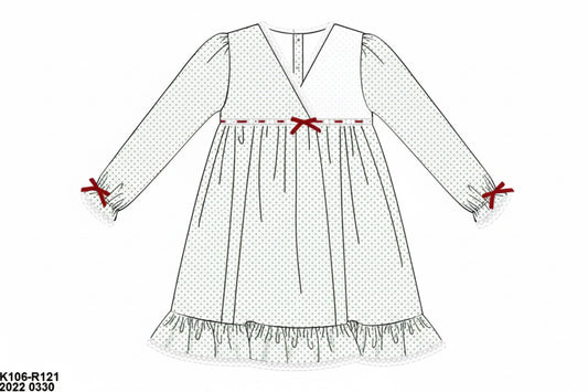 RTS: Family Lounge- Bitty Dot Girls Gown